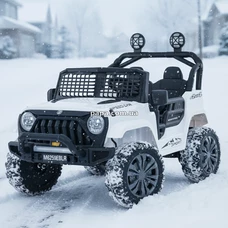 Двухместный детский электромобиль M 6259 EBLR-1 (24V) джип, белый, музыка, Bluetooth