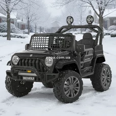 Двухместный детский электромобиль M 6259 EBLR-2 (24V) джип, черный, музыка, Bluetooth
