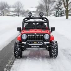 Двухместный детский джип M 6259 EBLR-3 (24V) красный, музыка, Bluetooth фото 14