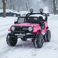 Двухместный детский джип M 6259 EBLR-8 (24V) розовый, музыка, Bluetooth фото 21