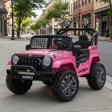 Двухместный детский джип M 6259 EBLR-8 (24V) розовый, музыка, Bluetooth фото 37