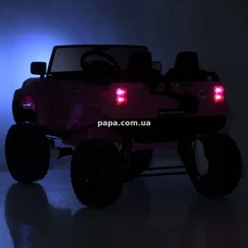 Двухместный детский джип M 6296 EBLR-8 (24V) розовый, четыре двигателя фото 86