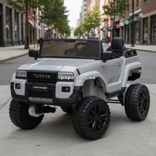 Двухместный детский джип M 6296 EBLR-11 (24V) серый, четыре двигателя фото 21