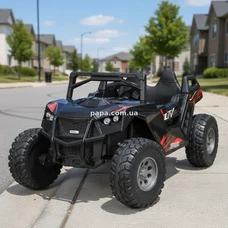 Двухместный детский электромобиль багги M 6291 EBLR-2 (24V), EVA колеса, черный