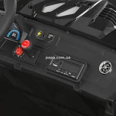 Двухместный детский электромобиль багги M 6291 EBLR-2 (24V), EVA колеса, черный фото 16