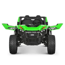 Двухместный детский электромобиль M 6291 EBLR-5 (24V) багги, EVA колеса, зеленый фото 14