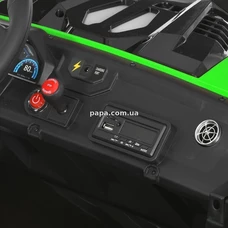 Двухместный детский электромобиль M 6291 EBLR-5 (24V) багги, EVA колеса, зеленый фото 16