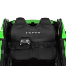 Двухместный детский электромобиль M 6291 EBLR-5 (24V) багги, EVA колеса, зеленый фото 11