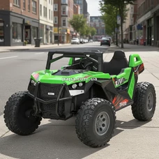 Двухместный детский электромобиль M 6291 EBLR-5 (24V) багги, EVA колеса, зеленый фото 21