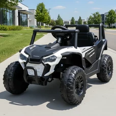 Детский электромобиль багги M 6258 EBLR-1 белый, светятся фары, музыка, Bluetooth