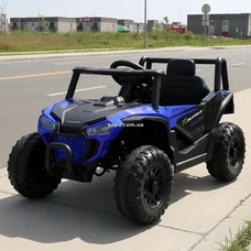 Детский электромобиль багги M 6258 EBLR-4 синий, светятся фары, музыка, Bluetooth