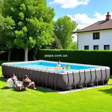 Intex 26374, каркасный бассейн, 975 х 488 х 132 см., песочный фильтр-насос, лестница фото 21