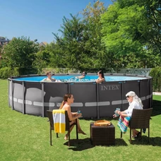 Intex 26330, каркасный бассейн, 549 х 132 см., песочный фильтр-насос, лестница