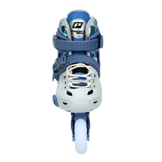 Детские ролики A 4155-M-BL с подсветкой, размер 35-38, раздвижные, синие фото 21