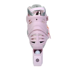 Детские ролики A 4155-M-P с подсветкой, размер 35-38, раздвижные, розовые фото 37