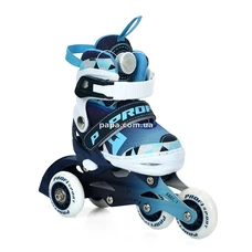 Детские ролики A 4156-XS-BL раздвижные, размер 27-30, подсветка, синие фото 14