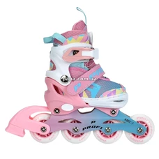 Детские ролики A 4156-XS-P раздвижные, размер 27-30, подсветка, розовые фото 21