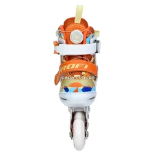 Детские ролики A 4156-XS-OR раздвижные, размер 27-30, подсветка, оранжевые фото 21