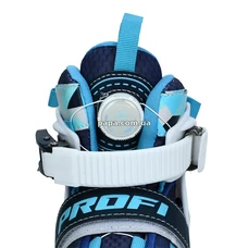 Детские ролики A 4156-S-BL раздвижные, размер 31-34, подсветка, синие фото 41