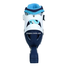 Детские раздвижные ролики A 4156-M-BL, размер 35-38, подсветка, синие фото 37