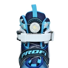 Детские раздвижные ролики A 4156-M-BL, размер 35-38, подсветка, синие фото 41