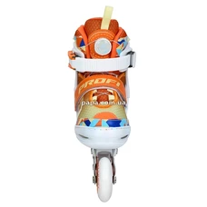 Детские раздвижные ролики A 4156-M-OR, размер 35-38, подсветка, оранжевые фото 21