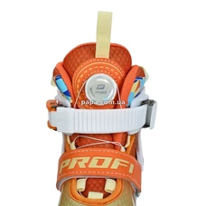 Детские ролики A 4156-L-OR с подсветкой, размер 39-42, раздвижные, оранжевые фото 41