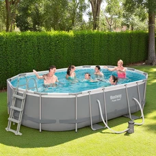 Каркасный бассейн Bestway 56448 размеры 488 х 305 х 107 см с фильтр-насосом