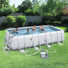 Каркасный бассейн Bestway 56466 размеры 549 х 274 х 122 см с песочным фильтр-насосом