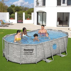 Каркасный бассейн Bestway 56714 размеры 427 х 250 х 100 см с фильтр-насосом