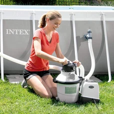 Песочный фильтр-насос Intex 26680 с хлоргенератором производительность 8000 л/ч и 11 г/ч фото 14