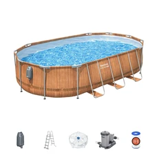 Каркасный бассейн Bestway 56719 размеры 610 х 366 х 122 см с фильтр-насосом фото 86