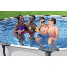 Каркасный бассейн Bestway 5618W размеры 396 х 122 см с фильтр-насосом фото 86