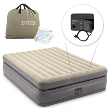 Надувная велюр кровать Intex 64164 размеры 203 х 152 х 51 см