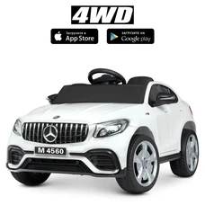 Детский электромобиль M 4560EBLR-1 белый Mercedes с четырьмя моторами по 45W фото 28
