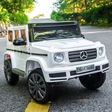 Детский электромобиль джип M 5803EBLR-1 белый Mercedes с мягким сиденьем