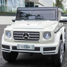Детский электромобиль джип M 5803EBLR-1 белый Mercedes с мягким сиденьем фото 14