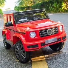 Детский электромобиль джип M 5803EBLR-3 красный Mercedes с мягким сиденьем