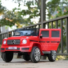 Детский электромобиль джип M 5803EBLR-3 красный Mercedes с мягким сиденьем фото 14