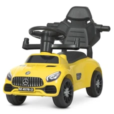 Детская каталка - толокар M 4578-6 желтая Mercedes с родительской ручкой фото 14
