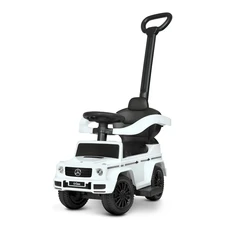 Детская каталка - толокар 653-1 белая Mercedes с родительской ручкой