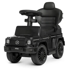Детская каталка - толокар 653-2 черная Mercedes с родительской ручкой фото 21