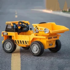 Детский электромобиль грузовик JS3198EBLR-6 желтый с четырьмя моторами фото 14