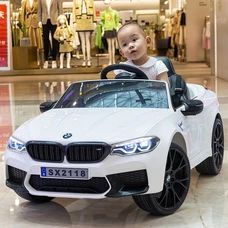 Детский электромобиль M 4791EBLR-1 белый BMW с мягким сиденьем