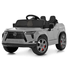 Детский электромобиль джип M 6410EBLR-11 серый Lexus с мягким сиденьем фото 21