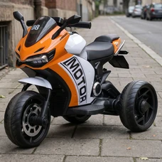 Детский мотоцикл M 4053EL-7 оранжевый Ducati с двумя моторами