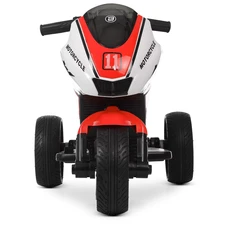Детский мотоцикл M 4135EL-1-3 красно-белый Yamaha с двумя моторами фото 14