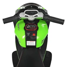 Детский мотоцикл M 4135EL-1-5 зелено-белый Yamaha с двумя моторами фото 54