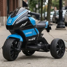 Детский мотоцикл M 4135EL-4 синий Yamaha с двумя моторами