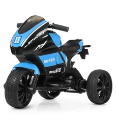Детский мотоцикл M 4135EL-4 синий Yamaha с двумя моторами фото 63